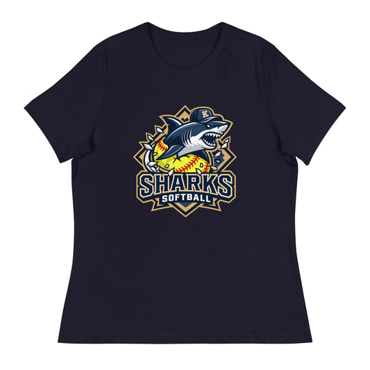 Performance | Women's Relaxed T Shirt | Sharks Diamond Sports | Crest Logo