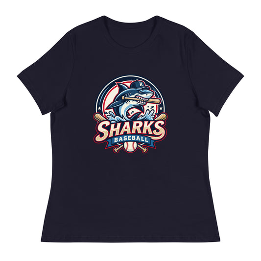 Performance | Women's Relaxed T Shirt | Sharks Diamond Sports | Emblem Logo