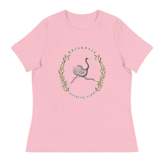 Performance | Women's Relaxed T Shirt | Briardale Ostrich Farm | Crest Logo