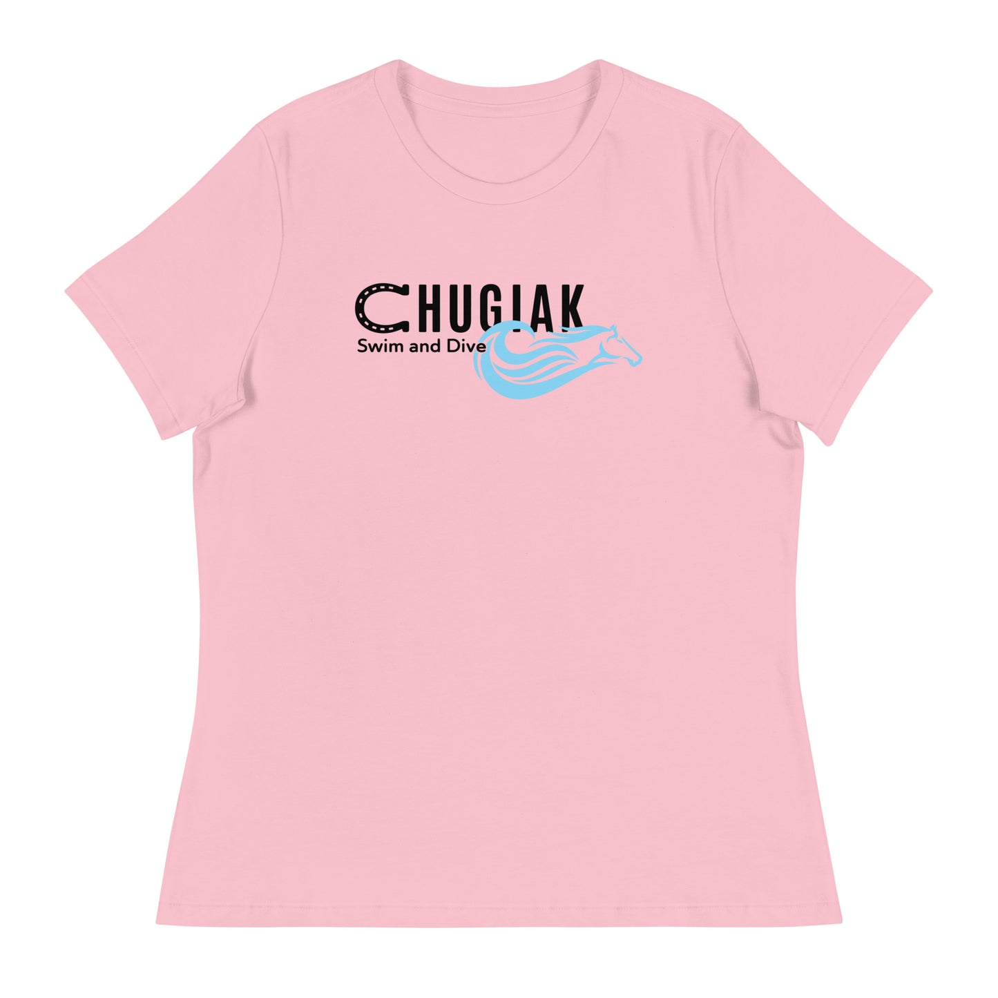Performance | Women's Relaxed T Shirt | Chugiak Mustang Swim & Dive | Crest Logo