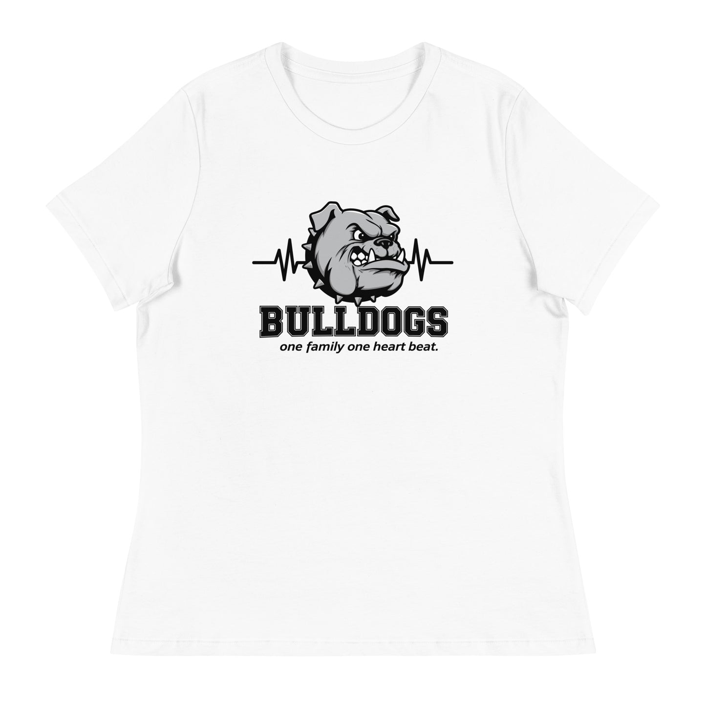 Performance | Women's Relaxed T Shirt | Celina Recreational Football Black | Bulldogs Crest Logo