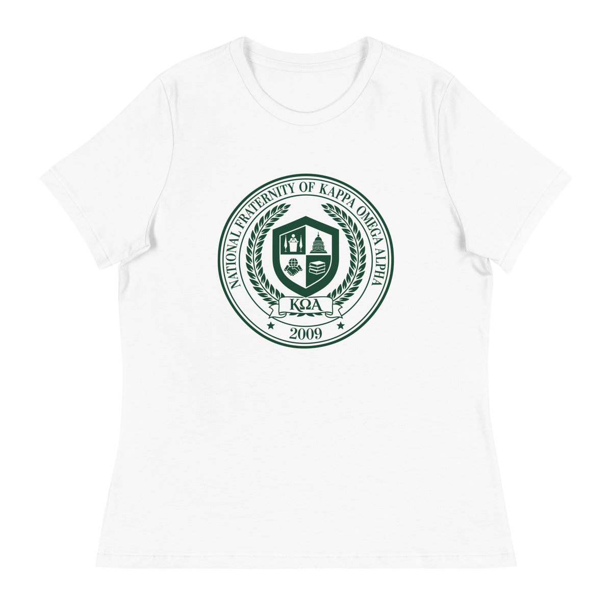Performance | Women's Relaxed T Shirt | Kappa Omega Alpha | Badge Logo