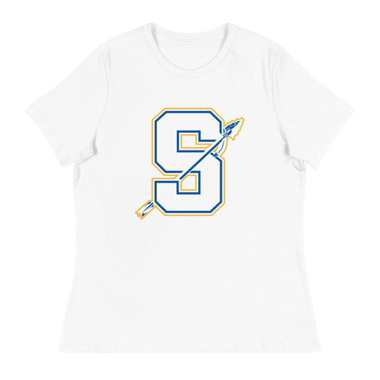 Performance | Women's Relaxed T Shirt | Senatobia Warriors Baseball | Crest Logo