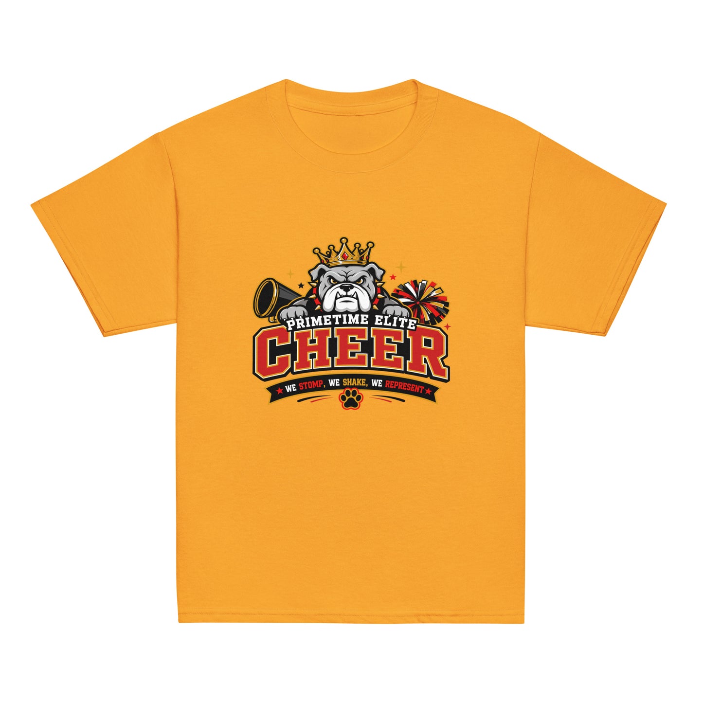 Classic | Youth T Shirt | PTE Bulldog Cheer | Crest Logo