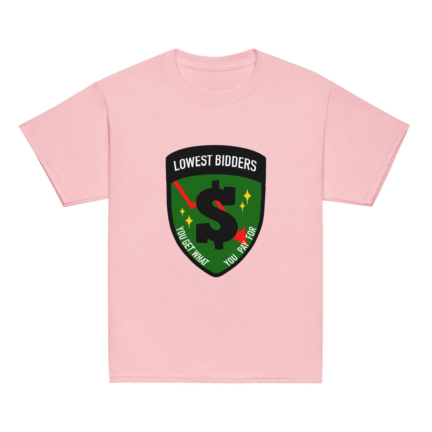 Classic | Youth T Shirt | The Lowest Bidders | Emblem Logo