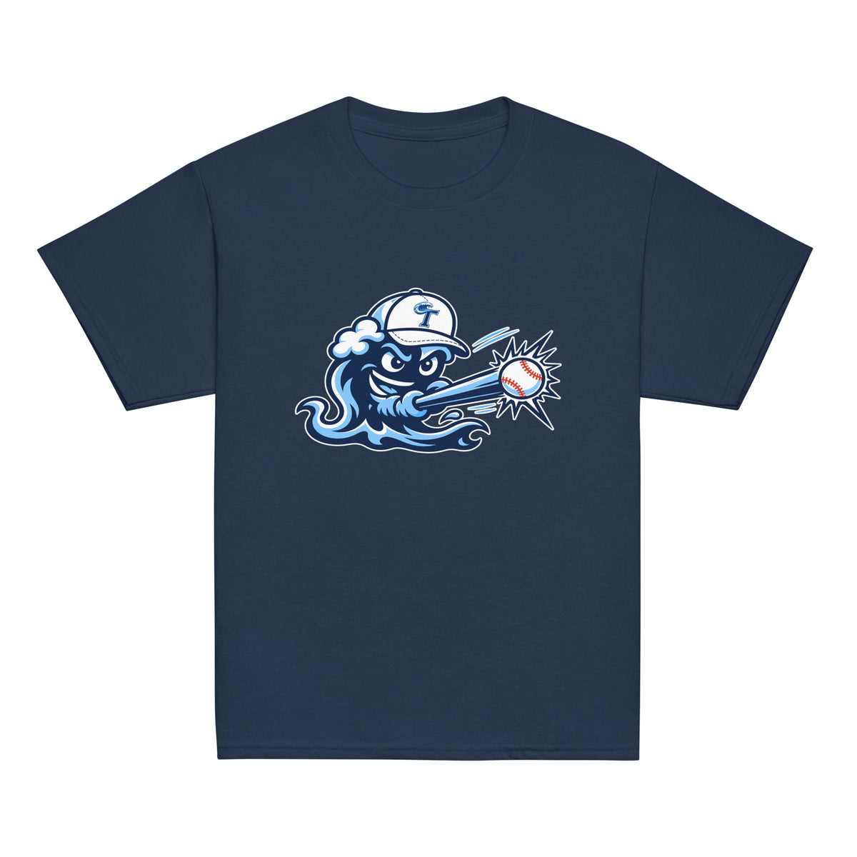 Classic | Youth T Shirt | Long Island Tides Baseball | Mascot Logo