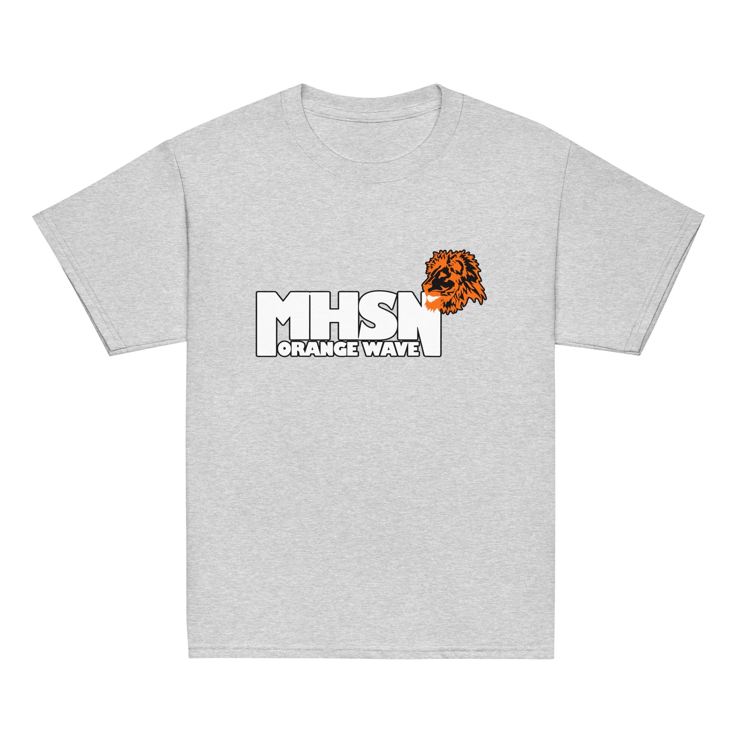Classic | Youth T Shirt | Orange Wave Marching Band | Crest Logo