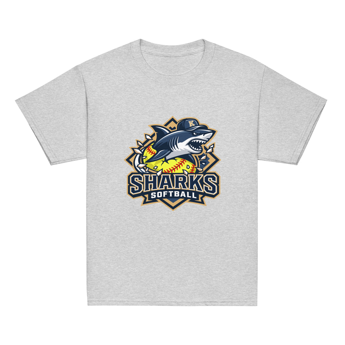 Classic | Youth T Shirt | Sharks Diamond Sports | Crest Logo