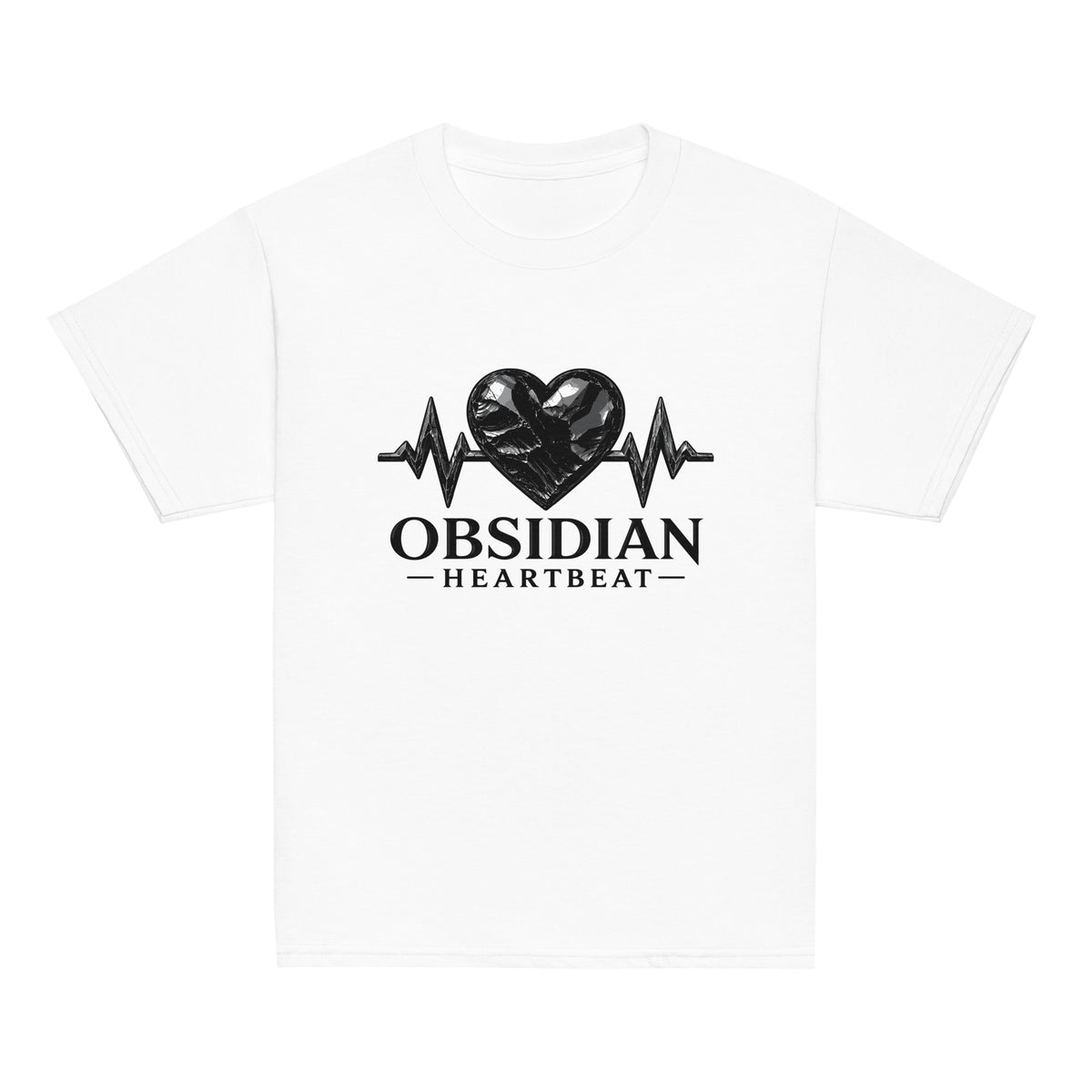 Classic | Youth T Shirt | Obsidian Heartbeat | Pulse Athletics Logo
