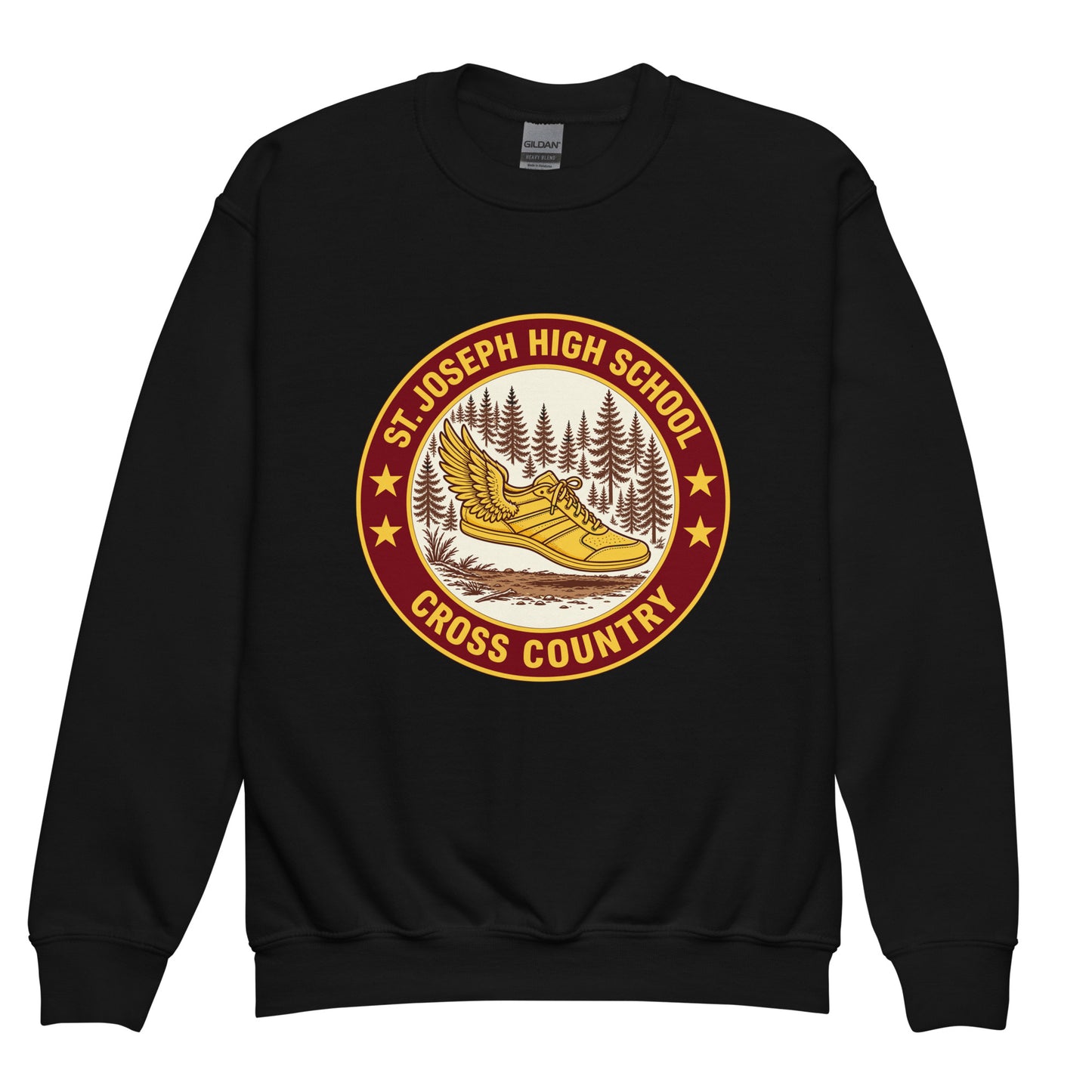 Classic | Youth Sweatshirt | St. Joseph High School - Cross Country | Badge Logo