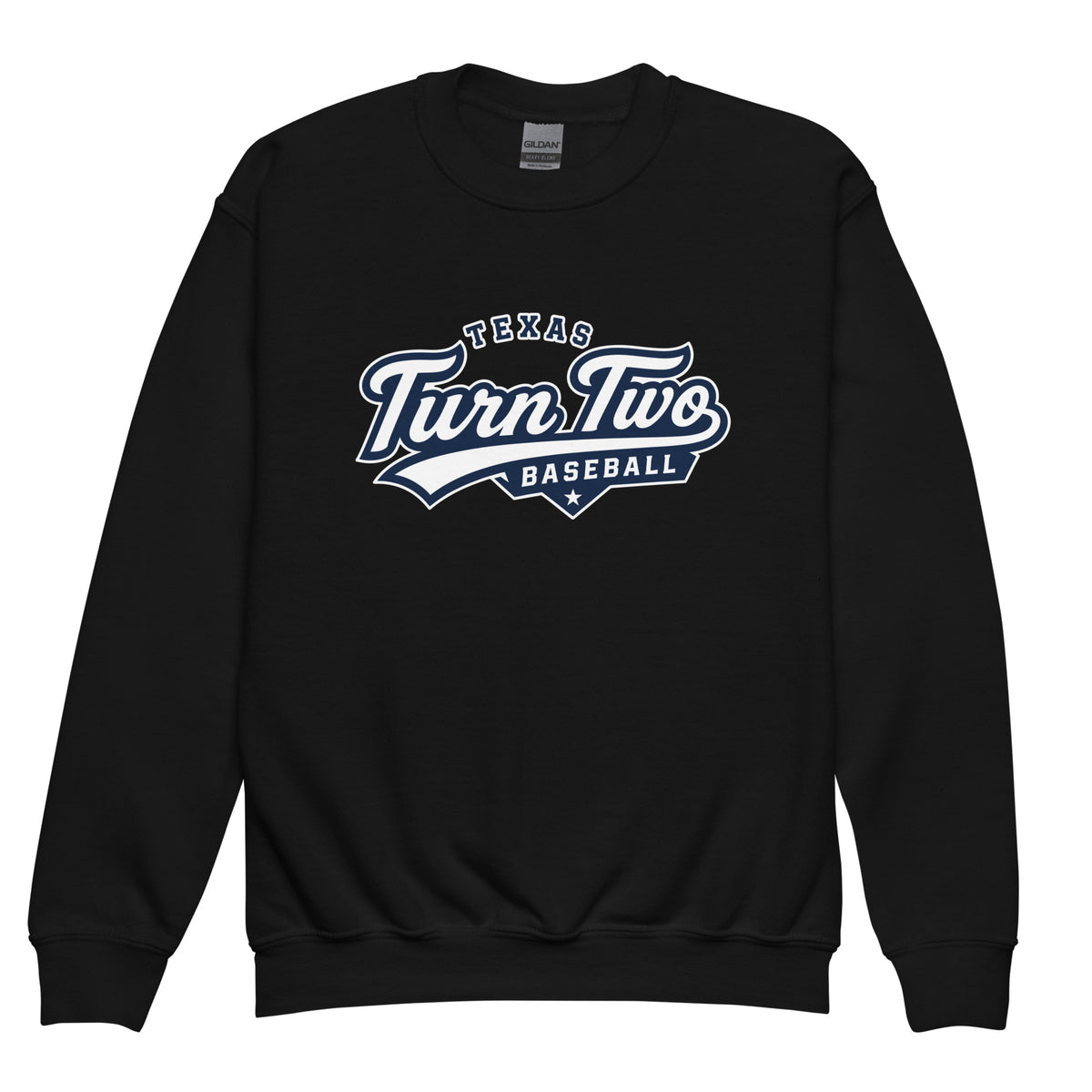Classic | Youth Sweatshirt | Texas Turn Two Baseball | Athletics Logo