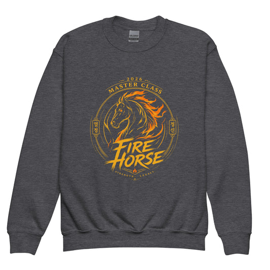 Classic | Youth Sweatshirt | Fire Horse Masters | Crest Logo