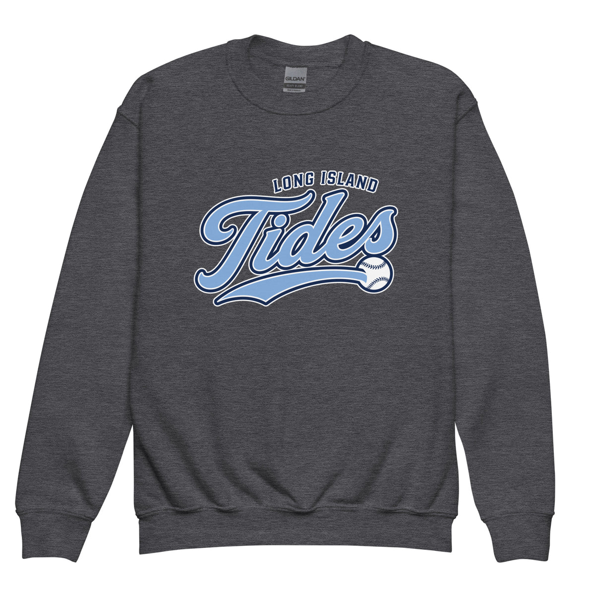 Classic | Youth Sweatshirt | Long Island Tides Baseball | Athletics Logo