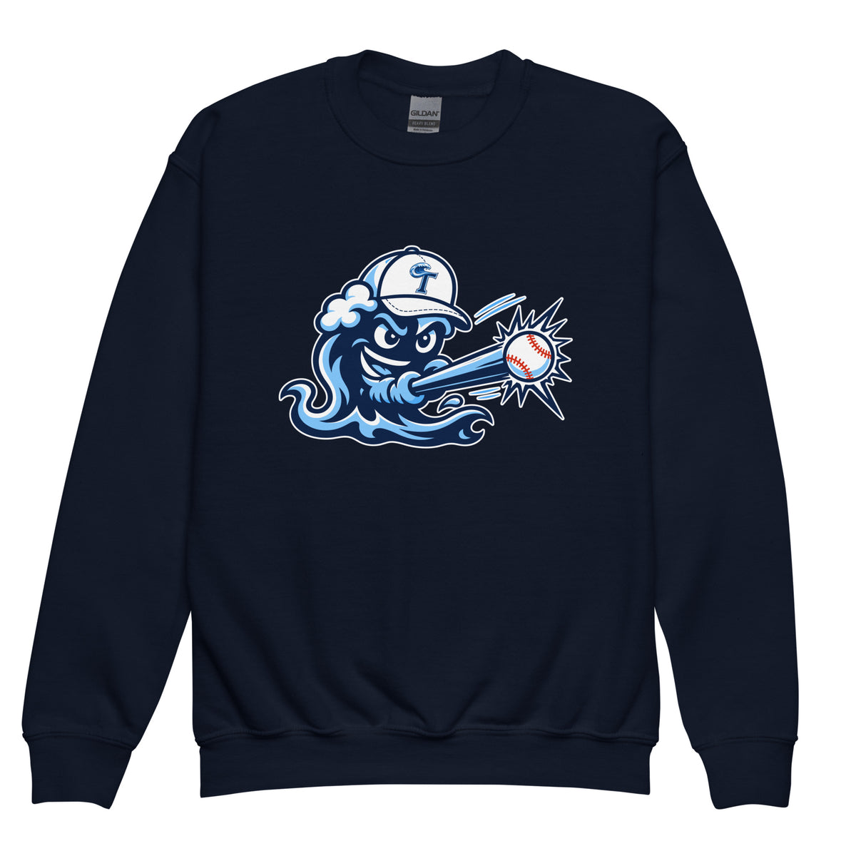 Classic | Youth Sweatshirt | Long Island Tides Baseball | Mascot Logo