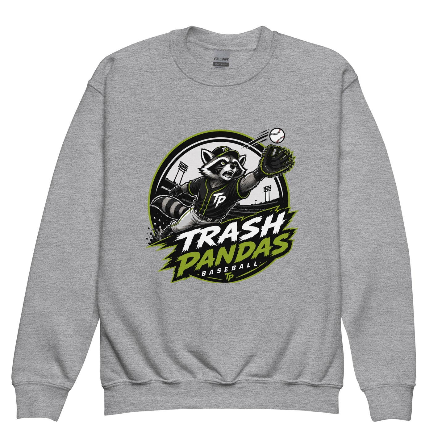 Classic | Youth Sweatshirt | Trash Pandas Baseball Organization | Emblem Logo