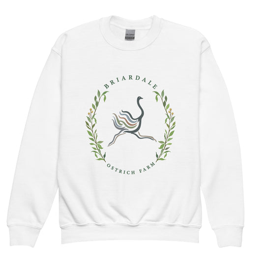 Classic | Youth Sweatshirt | Briardale Ostrich Farm | Crest Logo