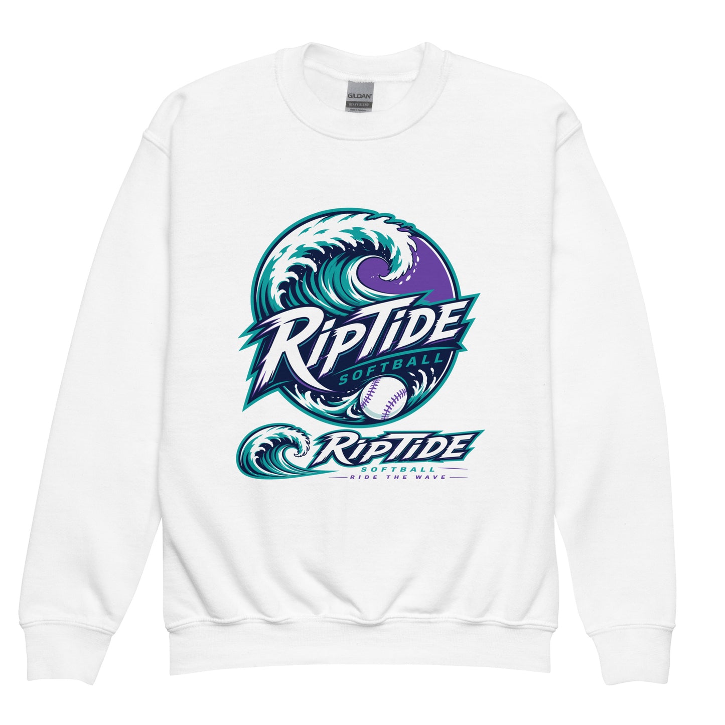 Classic | Youth Sweatshirt | RipTide Softball | Crest Logo