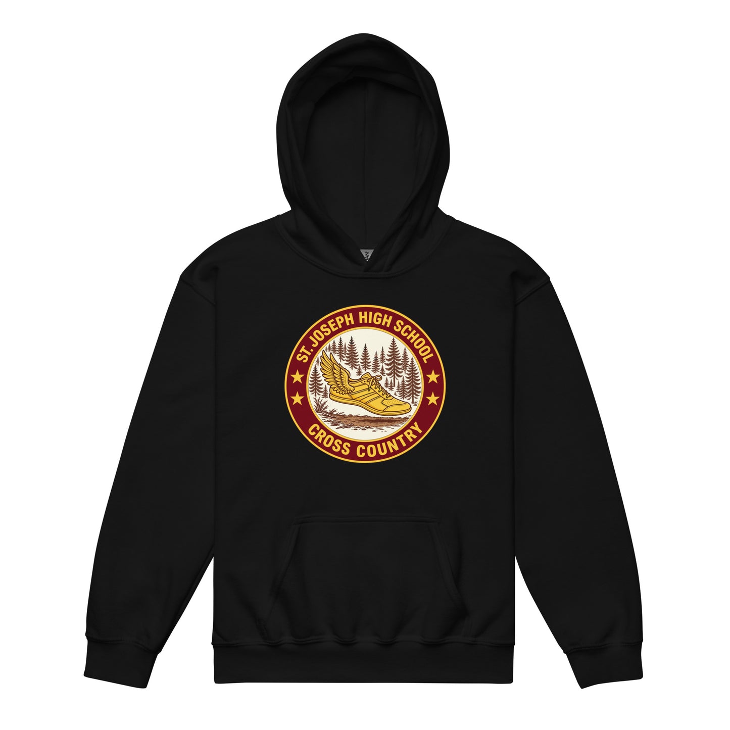 Classic | Youth Hoodie | St. Joseph High School - Cross Country | Badge Logo