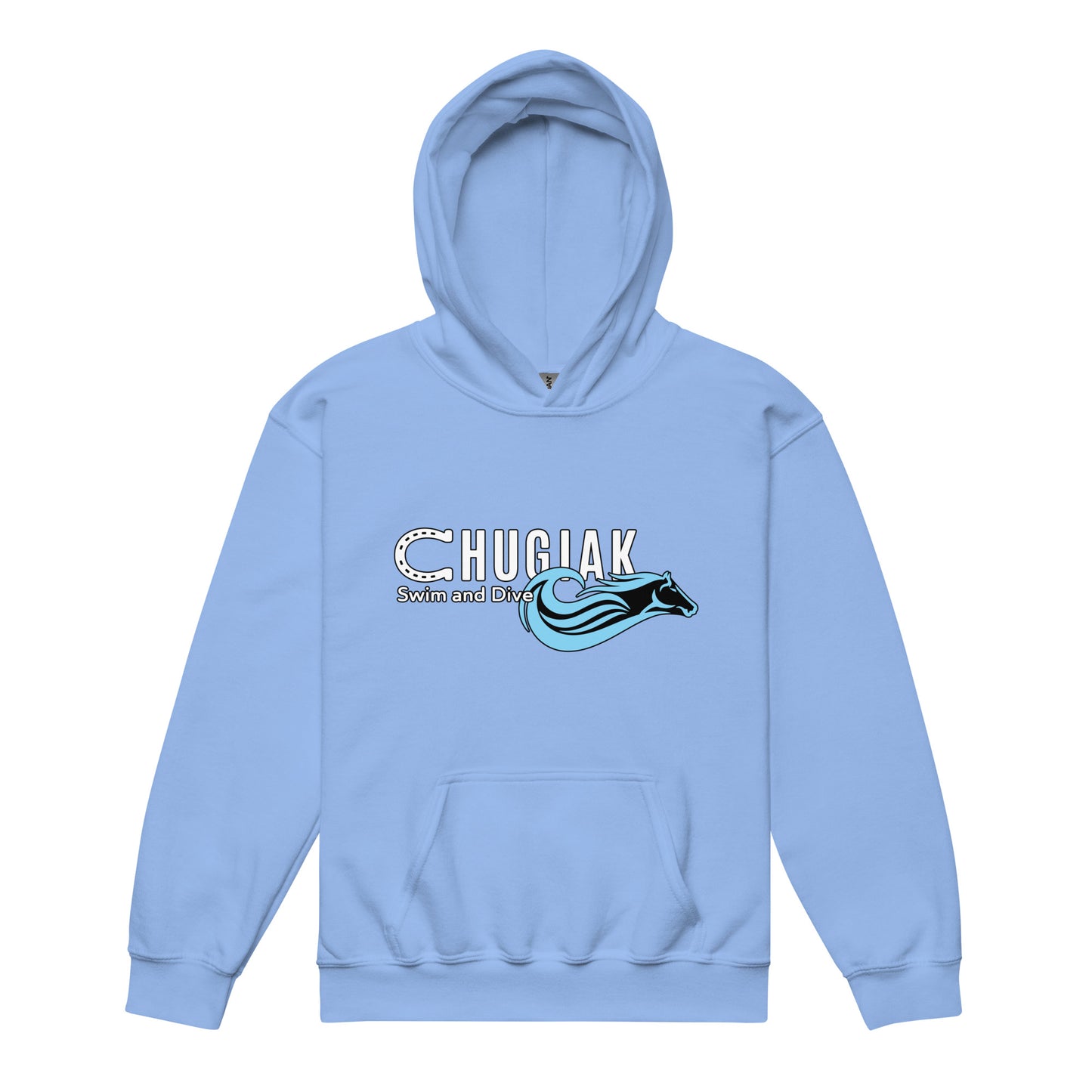Classic | Youth Hoodie | Chugiak Mustang Swim & Dive | Emblem Logo