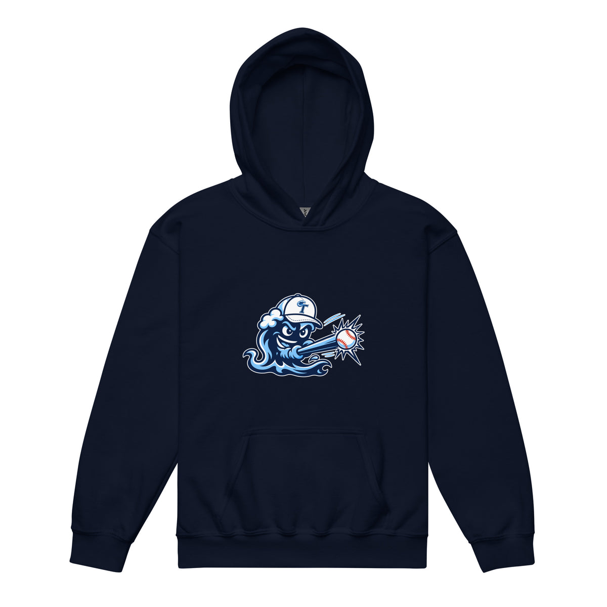 Classic | Youth Hoodie | Long Island Tides Baseball | Mascot Logo