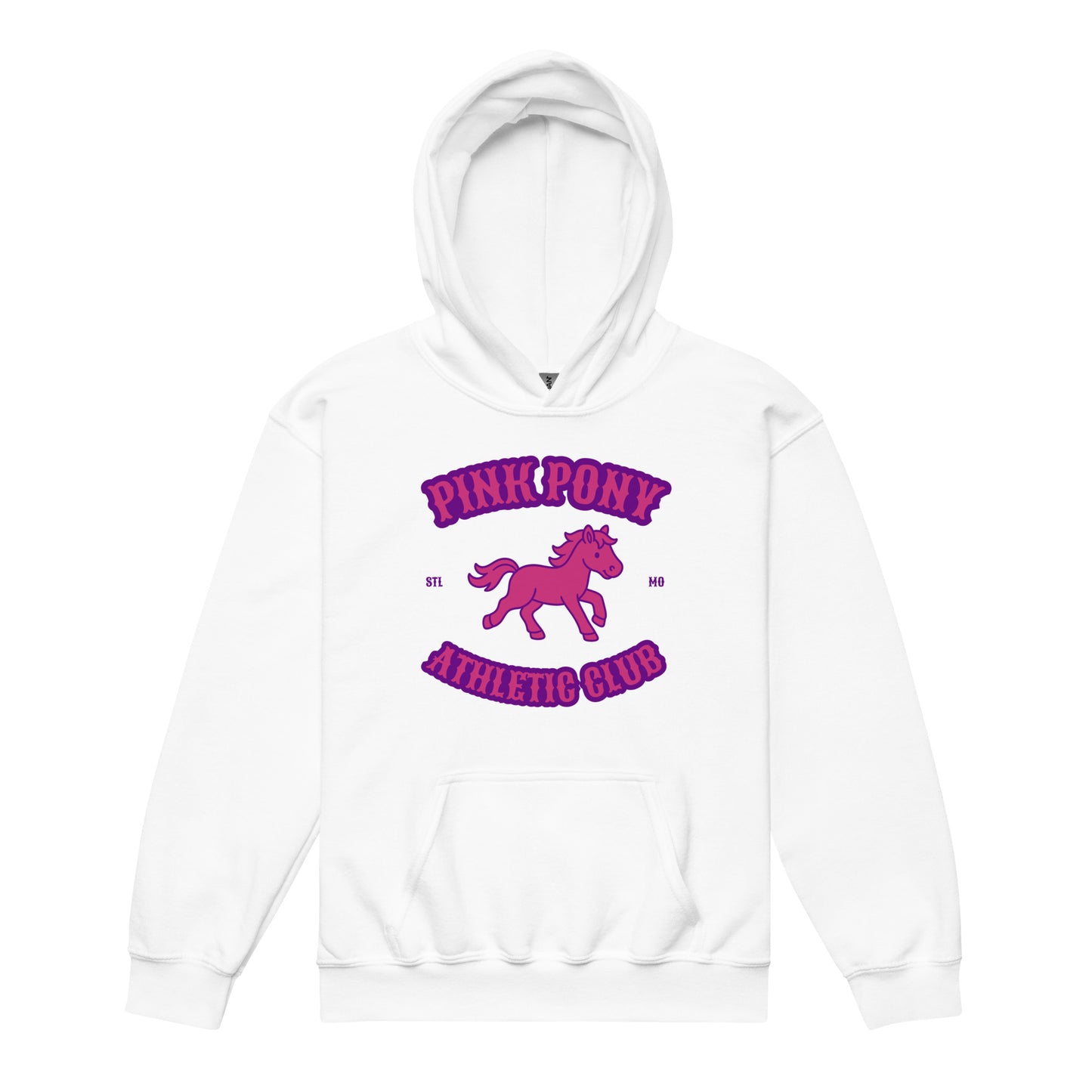 Classic | Youth Hoodie | Pink Pony Athletic Club | Crest Logo
