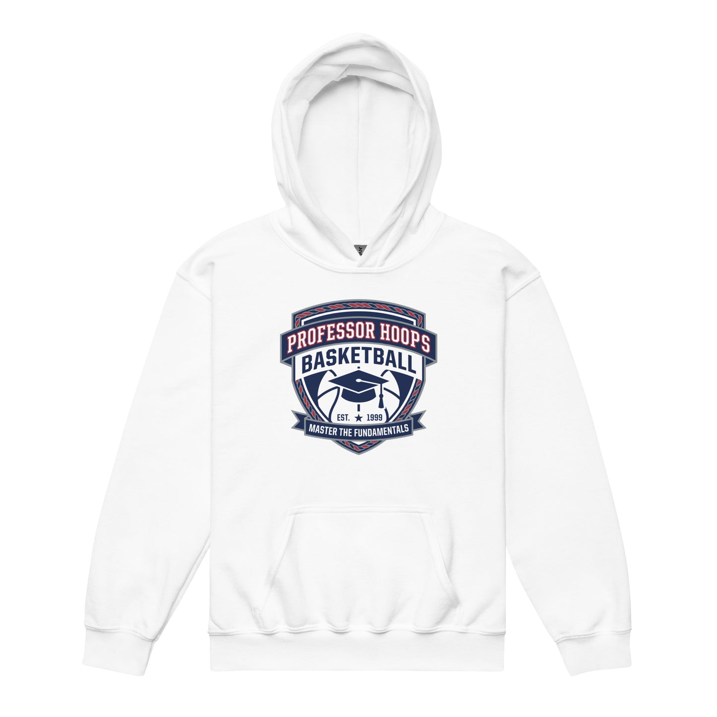 Classic | Youth Hoodie | Professor Hoops Basketball | Crest Logo