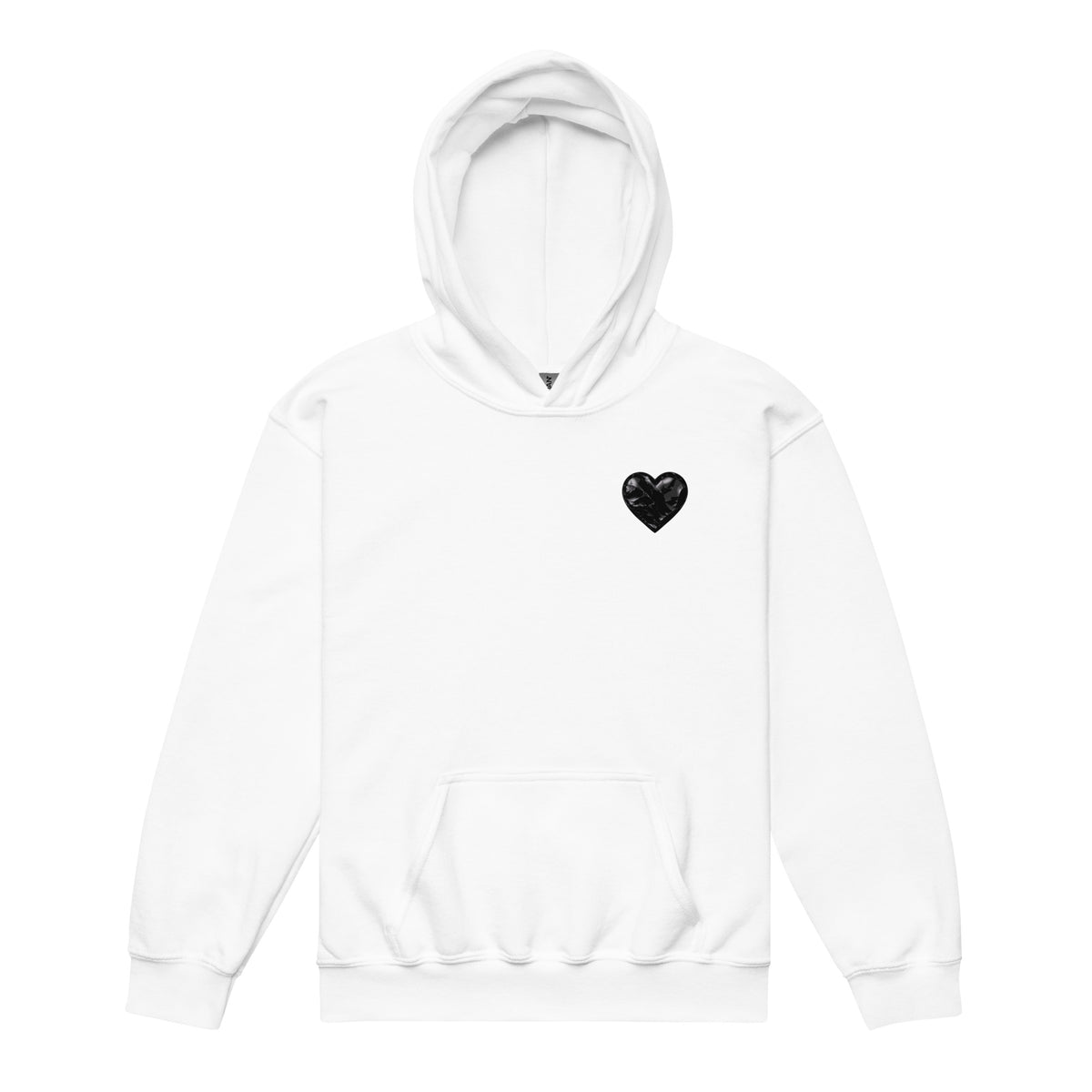 Classic | Youth Hoodie | Obsidian Heartbeat | Heart Crest Logo
