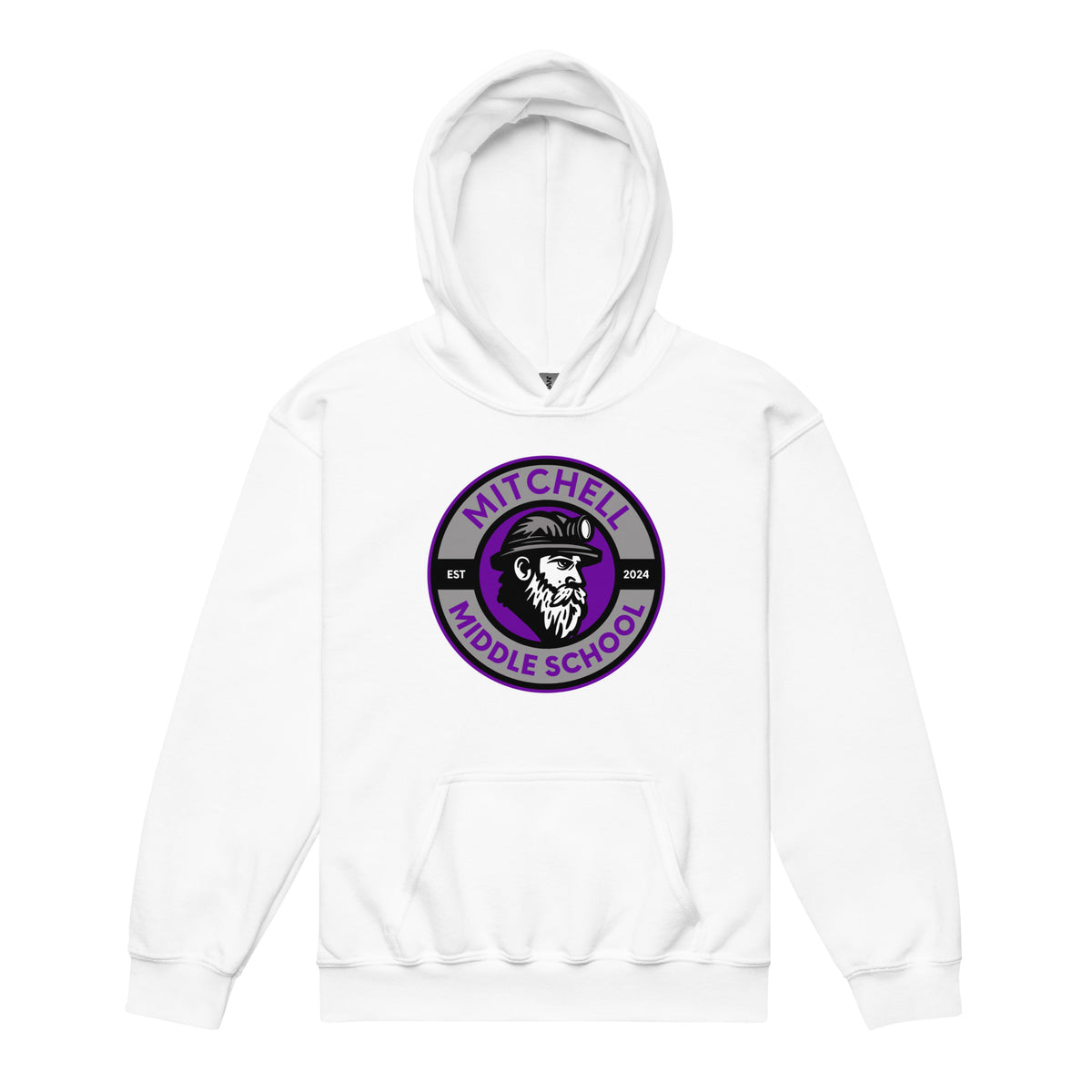 Classic | Youth Hoodie | Mitchell Middle School Softball | Badge Logo