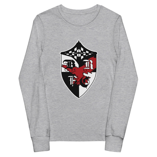 Performance | Youth Long Sleeve T-Shirt | Bard College Rugby Football Club | Raptor Logo
