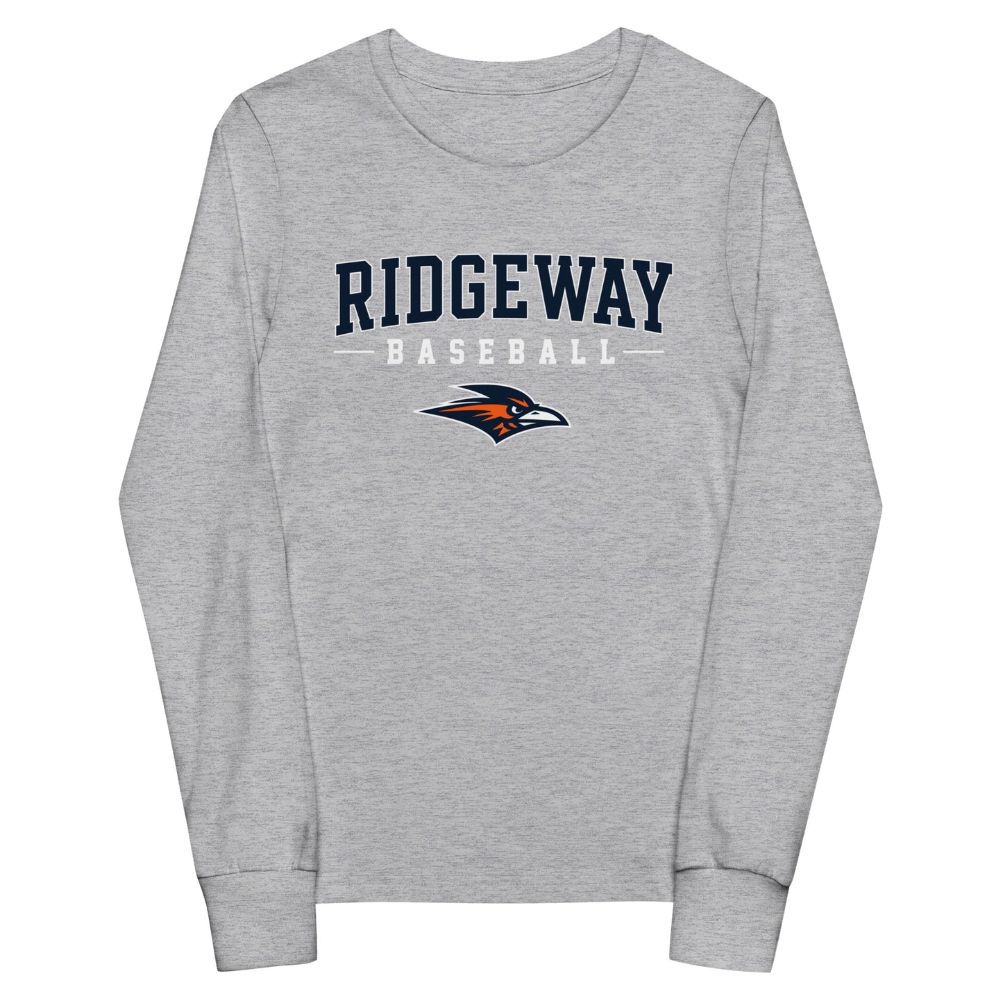 Performance | Youth Long Sleeve T-Shirt | Ridgeway High School Baseball | Modern Script Logo