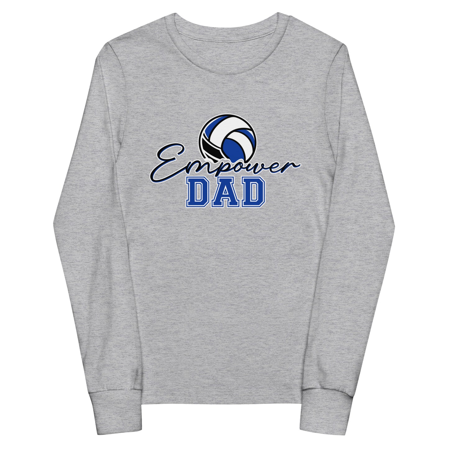 Performance | Youth Long Sleeve T-Shirt | Empower Volleyball Club | Dad Crest Logo