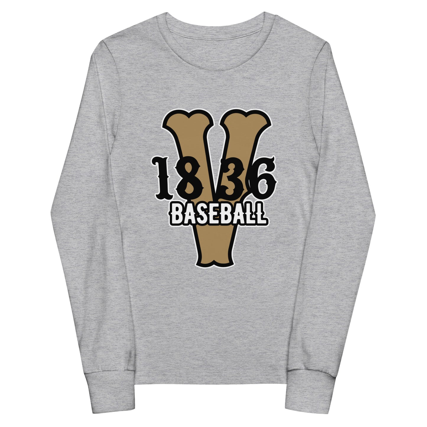 Performance | Youth Long Sleeve T-Shirt | 1836 Volunteers Baseball | Crest Logo