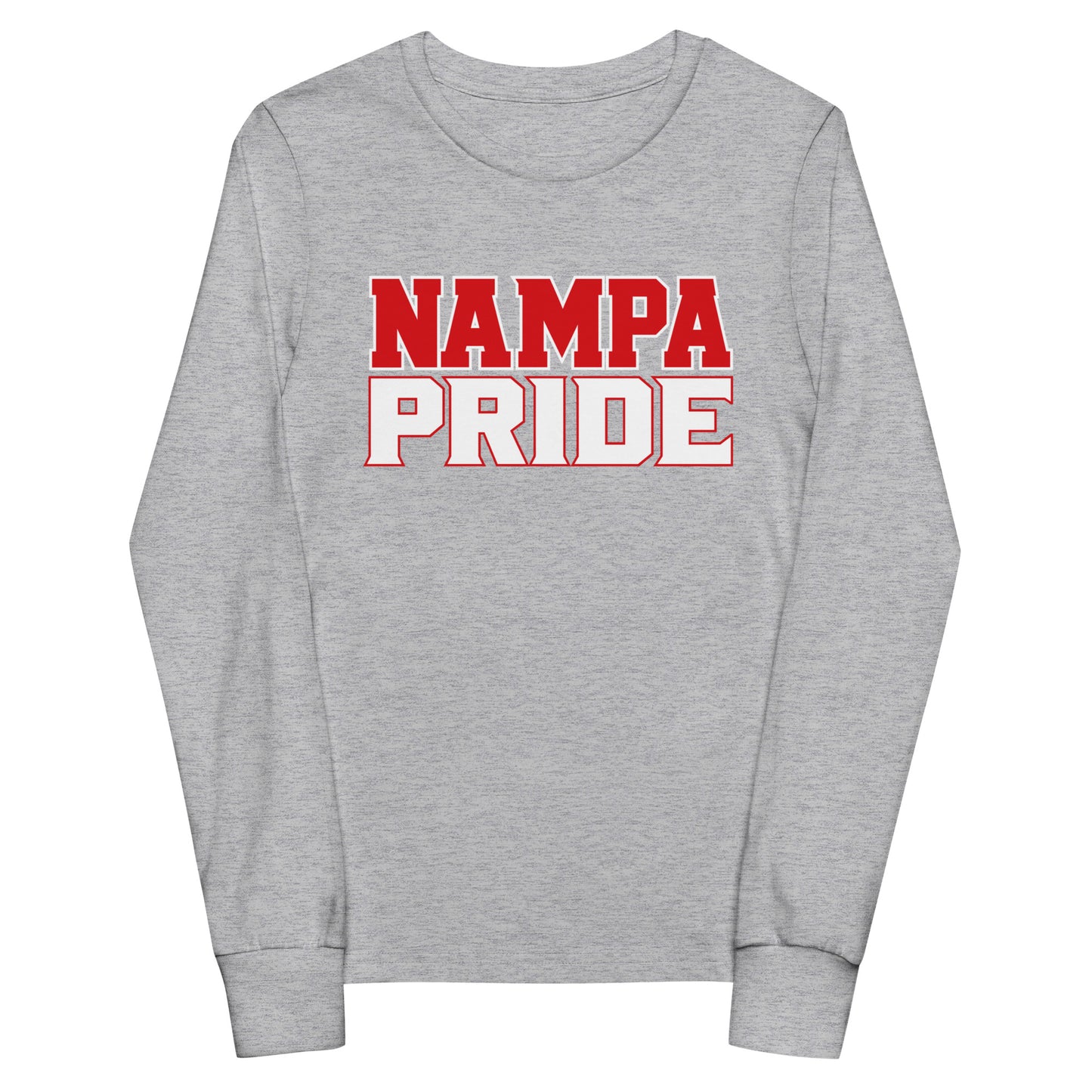 Performance | Youth Long Sleeve T-Shirt | Nampa Pride | Letter Mark Logo