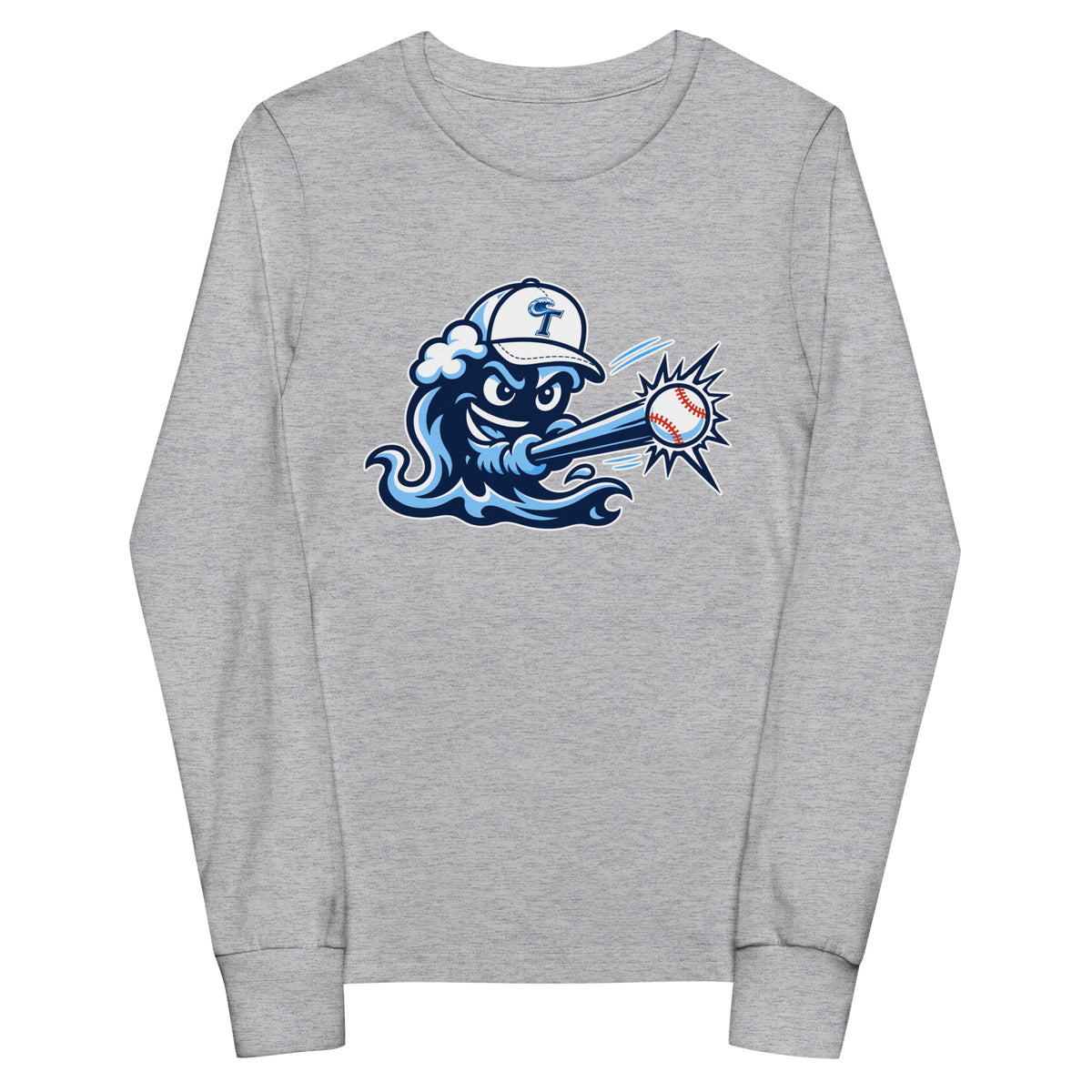 Performance | Youth Long Sleeve T-Shirt | Long Island Tides Baseball | Mascot Logo