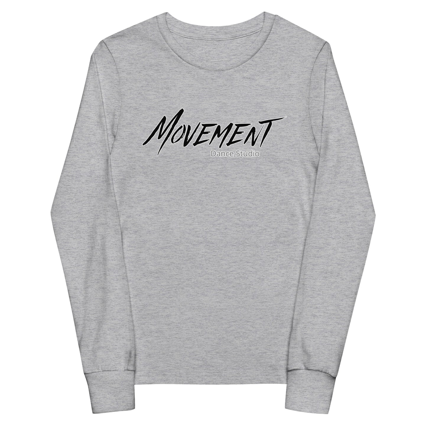 Performance | Youth Long Sleeve T-Shirt | Movement Dance Studio | Crest Logo