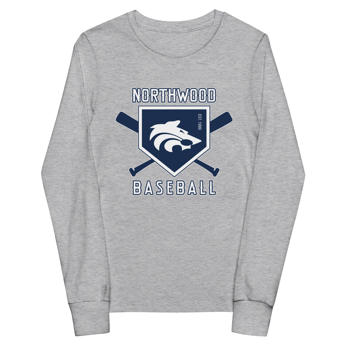 Performance | Youth Long Sleeve T-Shirt | Northwood High School Baseball | Emblem Logo