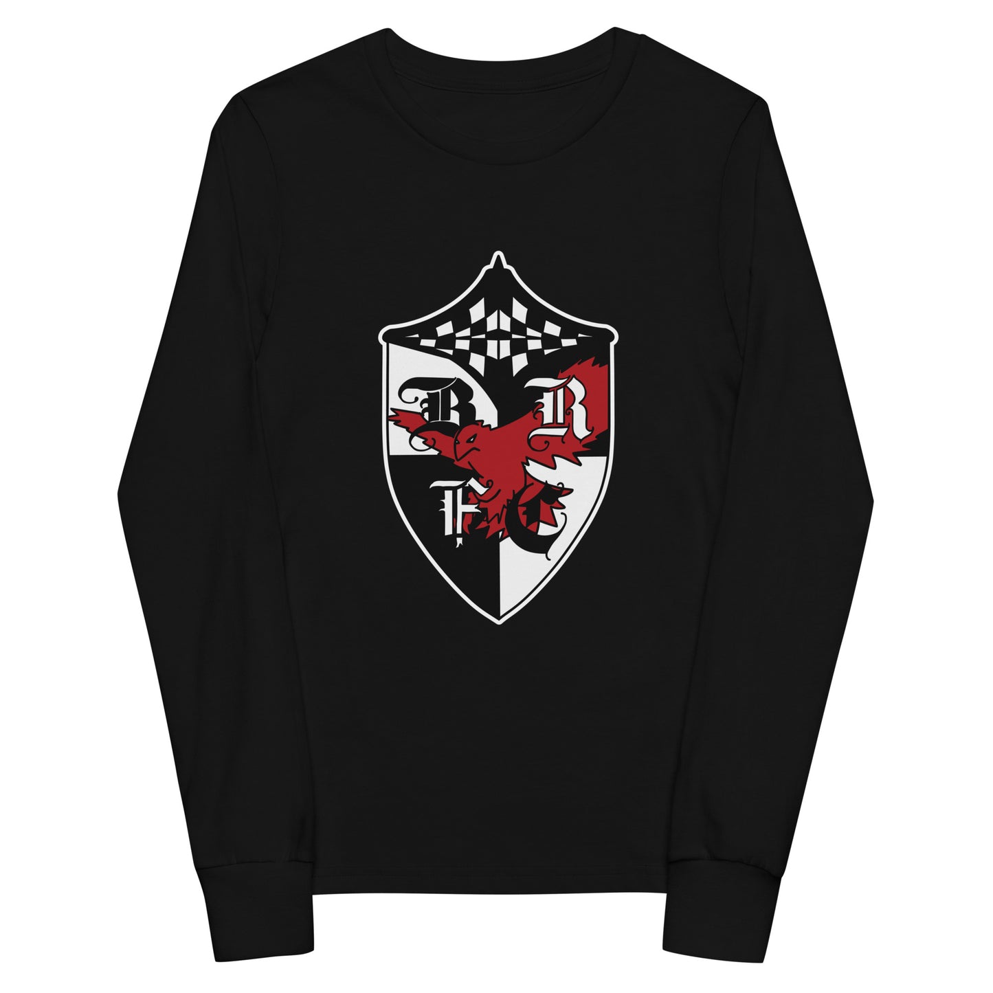 Performance | Youth Long Sleeve T-Shirt | Bard College Rugby Football Club | Raptor Logo