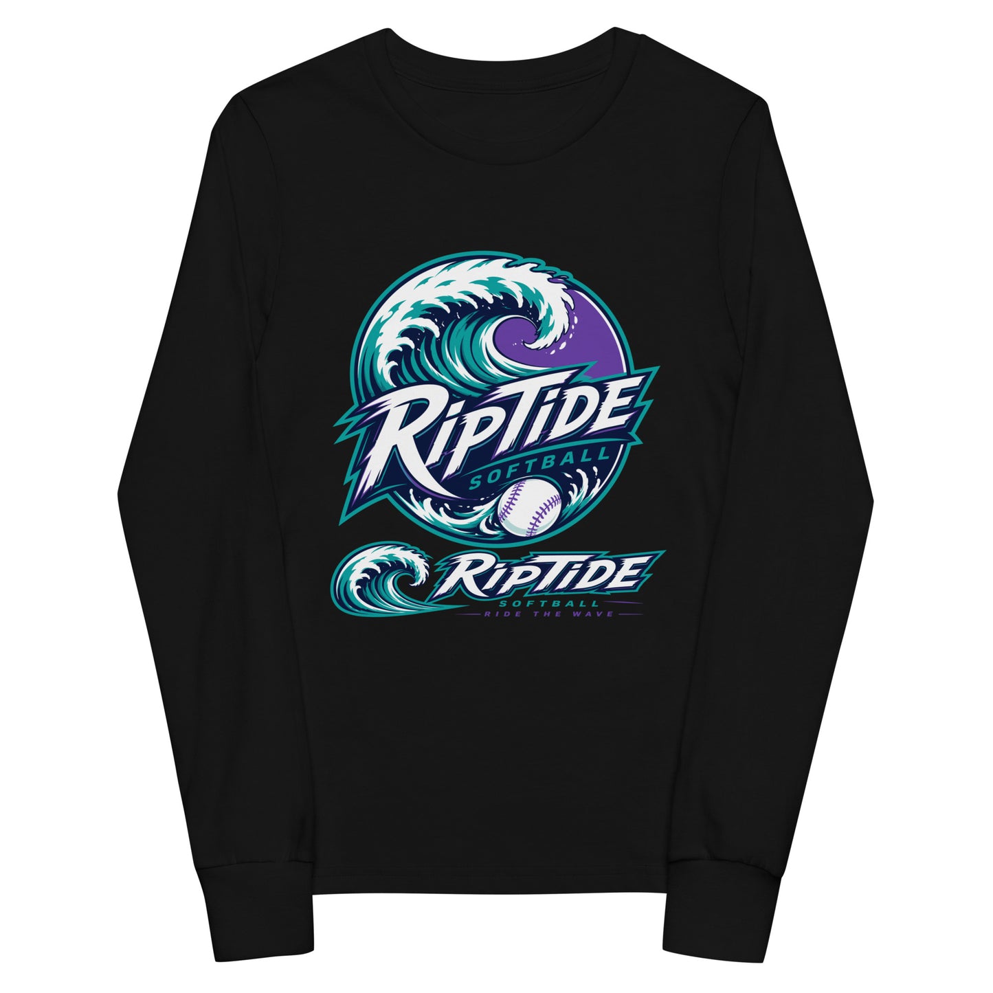 Performance | Youth Long Sleeve T-Shirt | RipTide Softball | Crest Logo