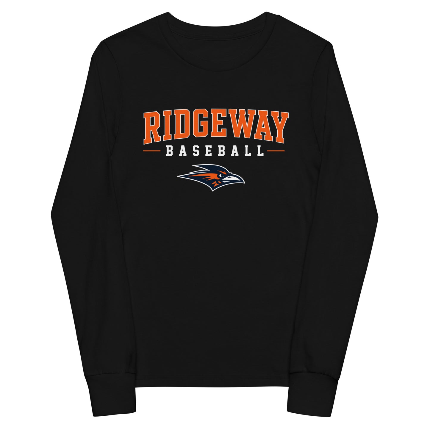 Performance | Youth Long Sleeve T-Shirt | Ridgeway High School Baseball | Emblem Logo