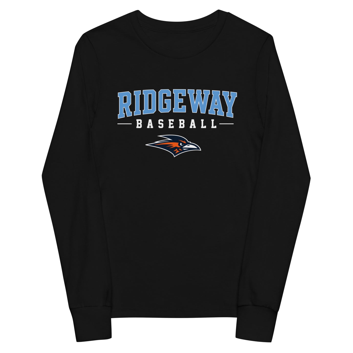 Performance | Youth Long Sleeve T-Shirt | Ridgeway High School Baseball | Athletics Logo