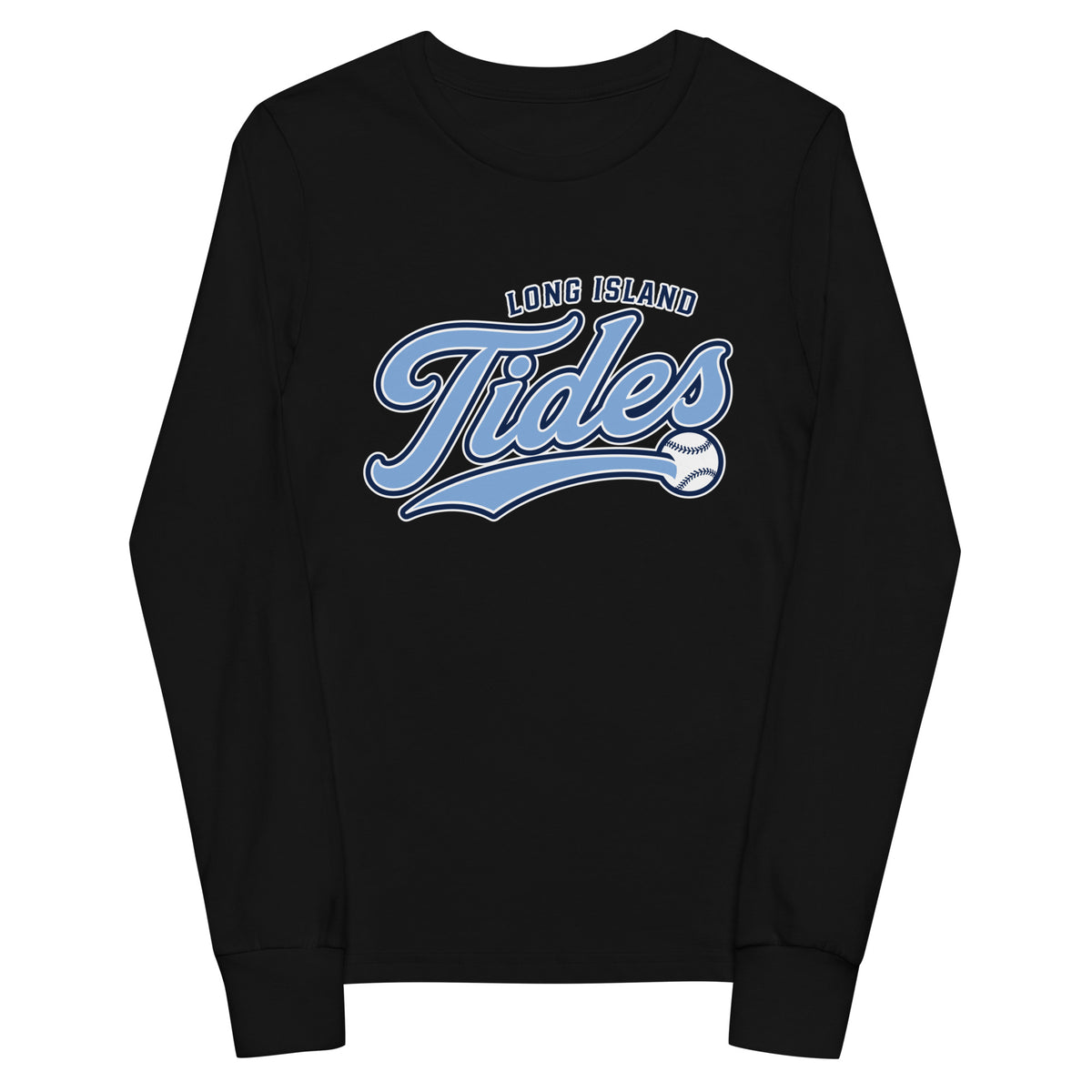 Performance | Youth Long Sleeve T-Shirt | Long Island Tides Baseball | Athletics Logo