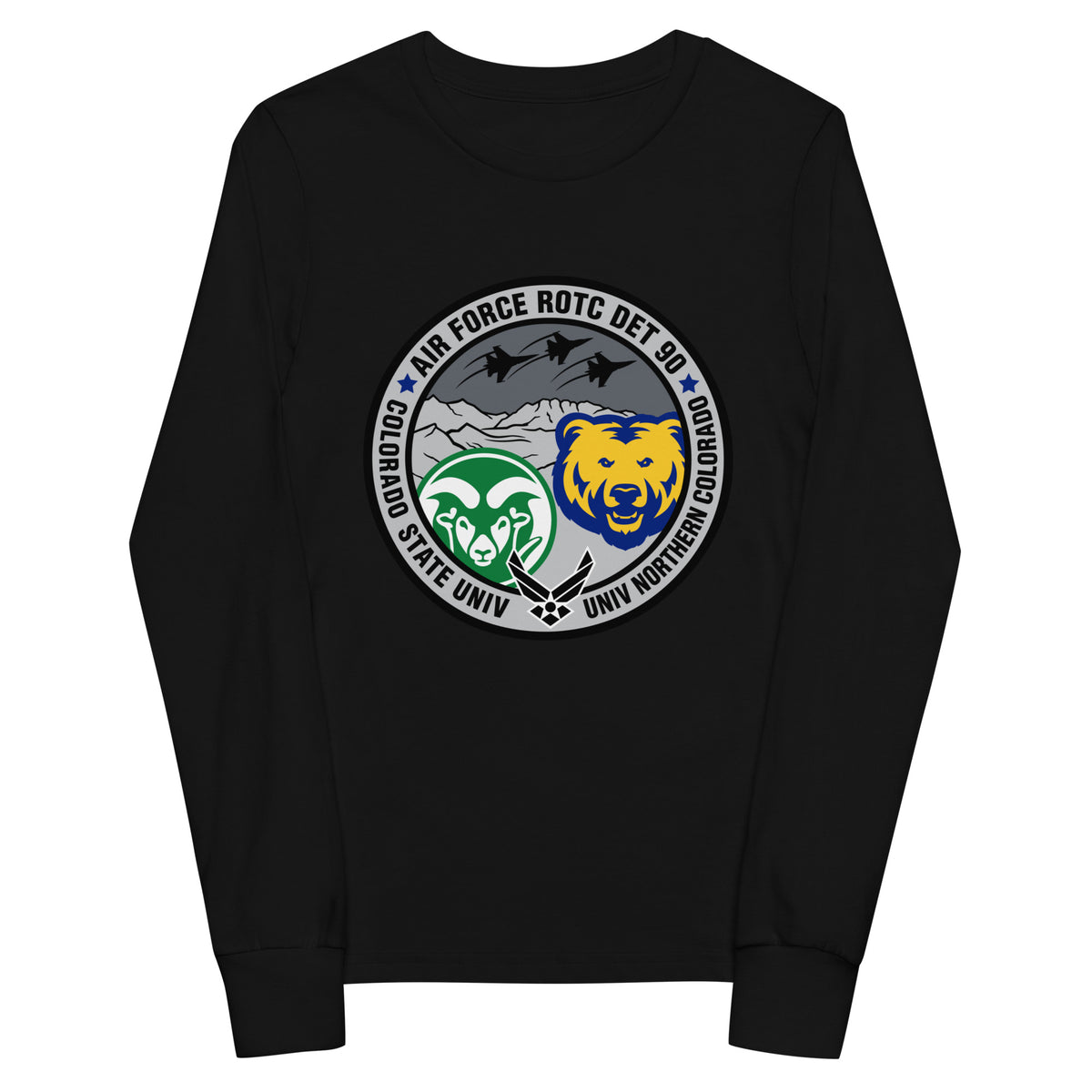 Performance | Youth Long Sleeve T-Shirt | Colorado State Detachment 90 | Badge Logo