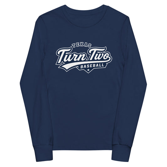 Performance | Youth Long Sleeve T-Shirt | Texas Turn Two Baseball | Athletics Logo