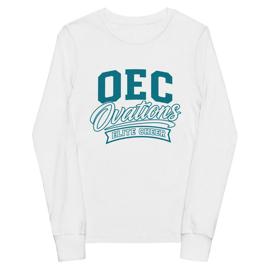 Performance | Youth Long Sleeve T-Shirt | Ovations Elite Cheer | Emblem Logo