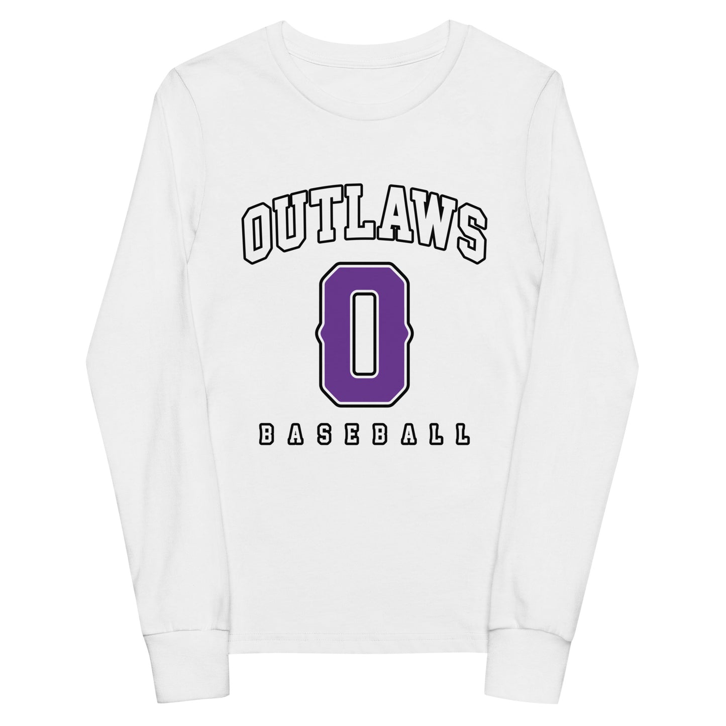 Performance | Youth Long Sleeve T-Shirt | Carolina Outlaws Baseball | Atheltics Logo