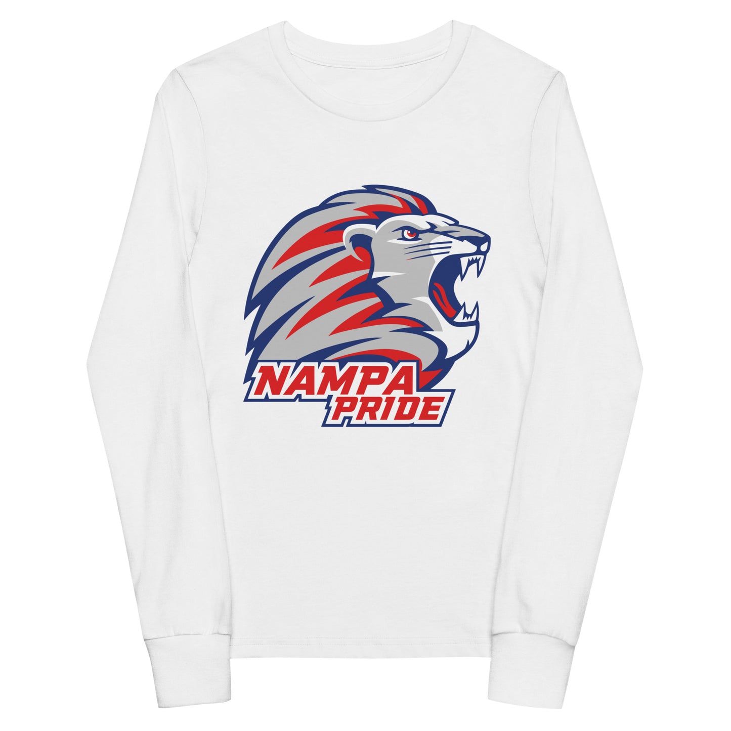 Performance | Youth Long Sleeve T-Shirt | Nampa Pride | Mascot Logo