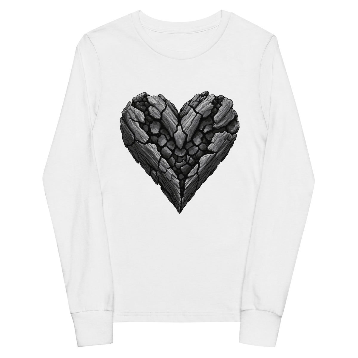 Performance | Youth Long Sleeve T-Shirt | Obsidian Heartbeat | Emblem Logo