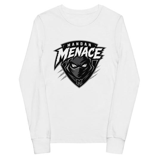 Performance | Youth Long Sleeve T-Shirt | Mandan Menace | Shield Logo