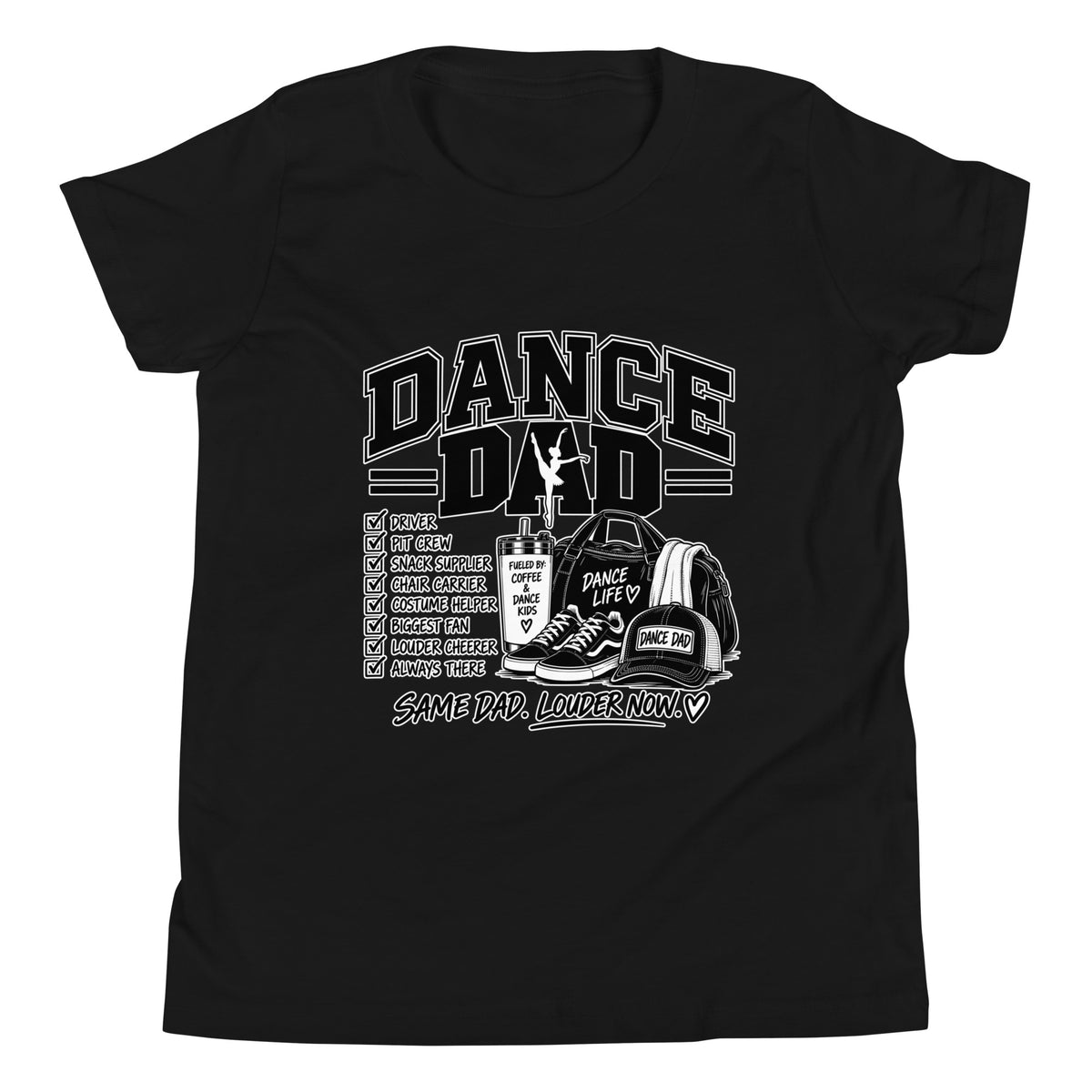 Performance | Youth T-Shirt | Dance Life | Dad Crest Logo