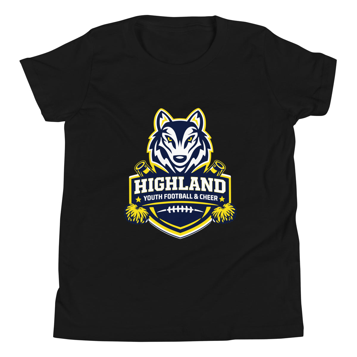 Performance | Youth T-Shirt | Highland youth football and cheer | Emblem Logo